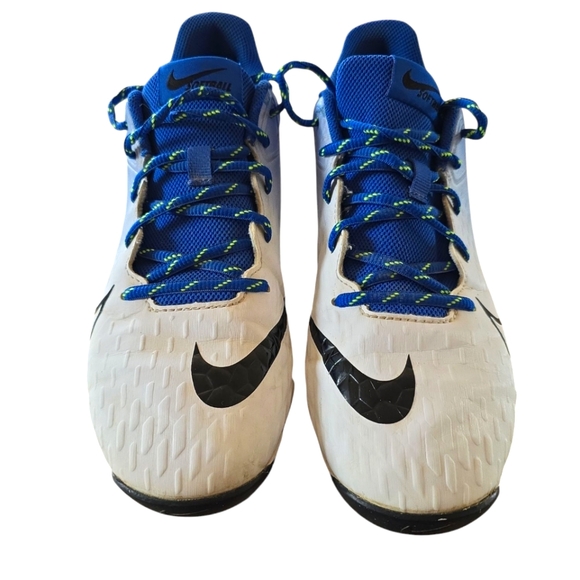 Nike, Fastflex Softball Cleats, Hyperdiamond 4, Lace Up, Women's Sz 10, Blue Whi - Picture 1 of 6